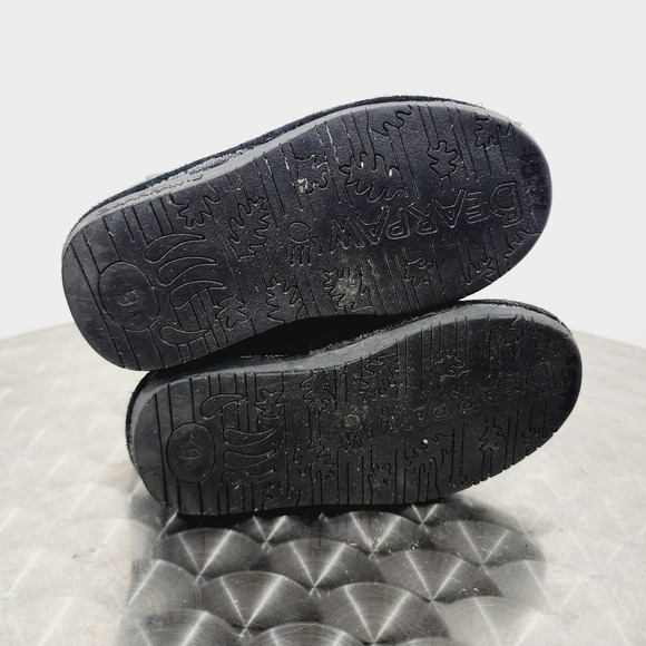 Bearpaw Val Toddler Black Cow Suede Boots Size 9 Winter Sherpa Shearling EUC - Picture 7 of 13